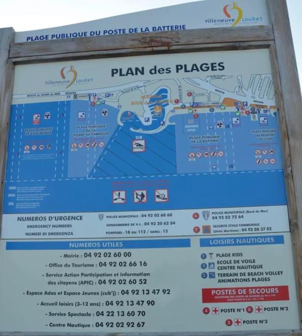Studio A 2 Pas De La Plage Villeneuve-Loubet Dış mekan fotoğraf